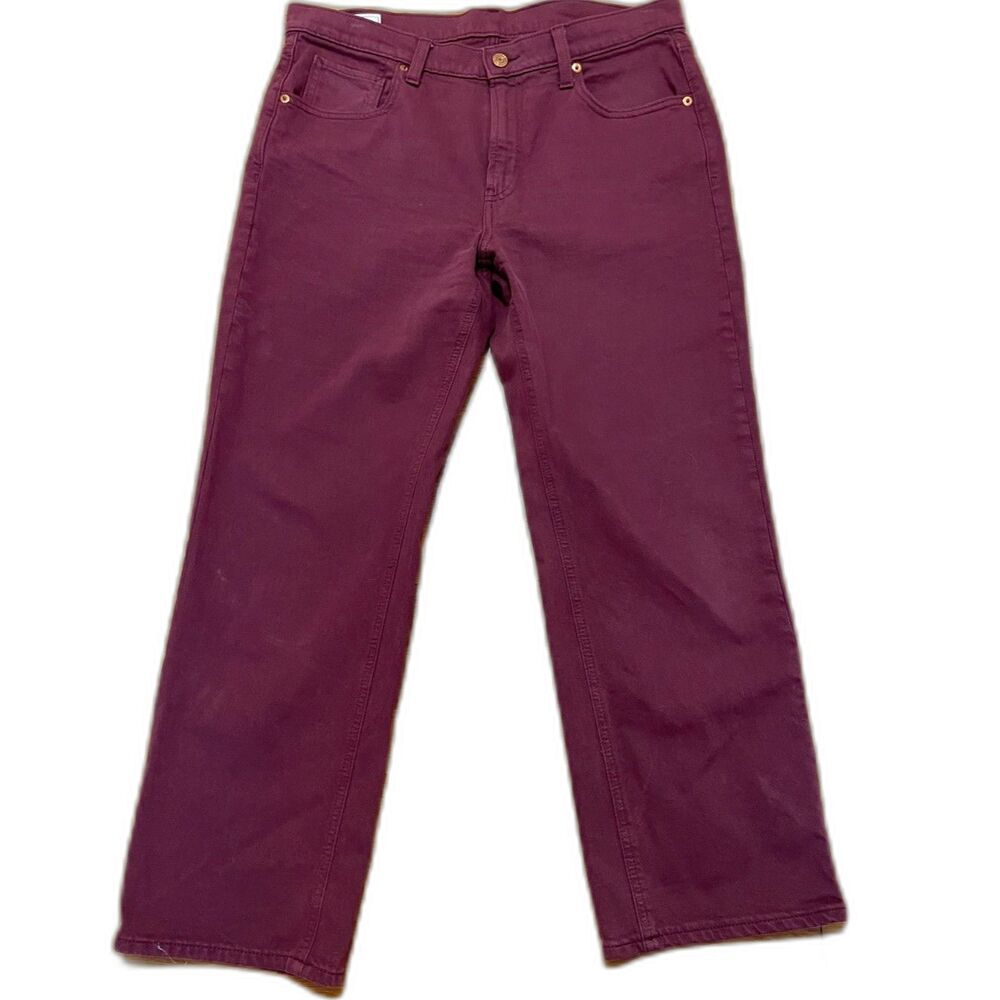 Gap 90s Loose Mid Rise Jeans‎ 8P Burgundy Straight Leg Excellent Condition